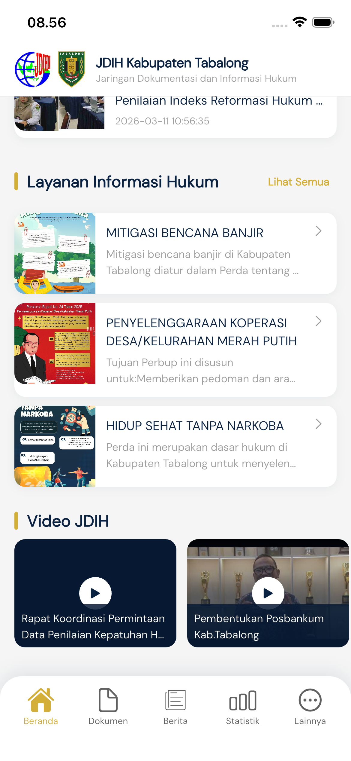 Beranda — Layanan Informasi & Video